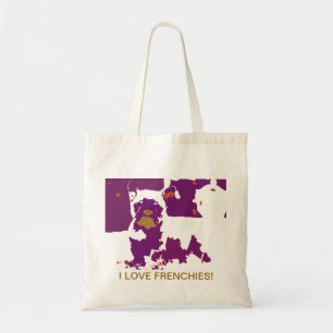 BOLSA TOTE EU AMO O SACO DOS FRENCHIES