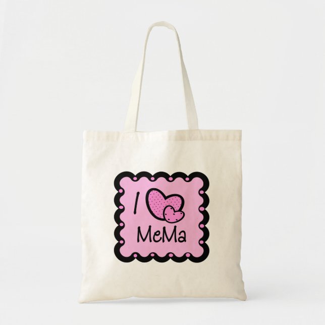 Bolsa Tote Eu amo o t-shirt bonito de Mema (Frente)