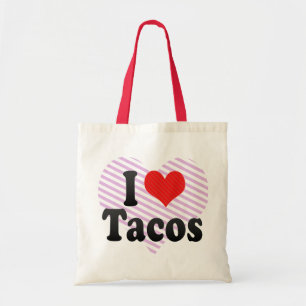 Bolsa Tote Eu amo o Tacos