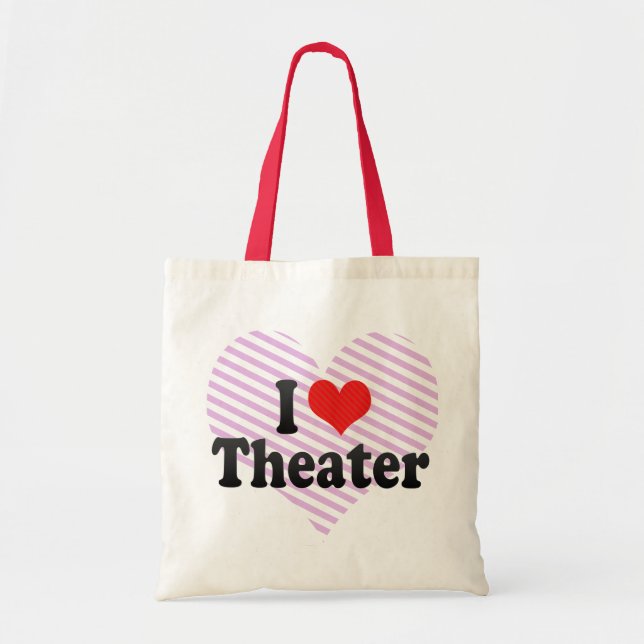 Bolsa Tote Eu amo o teatro (Frente)