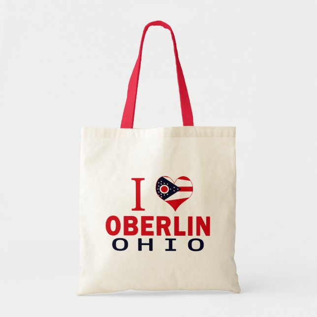 Bolsa Tote Eu amo Oberlin, Ohio (Frente)