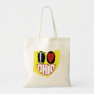 Bolsa Tote Eu Amo Ohio Sorrindo De Rosto Feliz