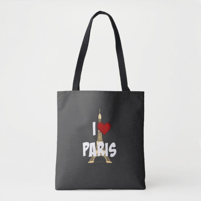 Bolsa Tote Eu Amo Paris (Frente)