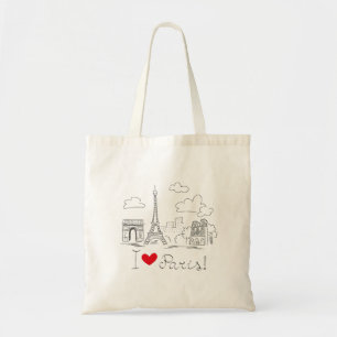 Bolsa Tote Eu Amo Paris
