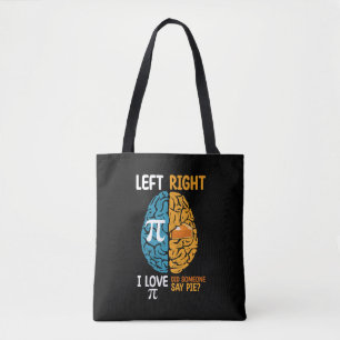 Bolsa Tote Eu Amo Pi Alguém Disse Torta Cérebro Esquerdo Dire