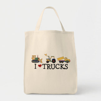Bolsa Tote Eu amo t-shirt e presentes dos caminhões