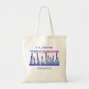 Bolsa Tote Eu amo Techno