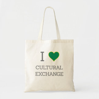 Bolsa Tote Eu amo tote de intercâmbio cultural