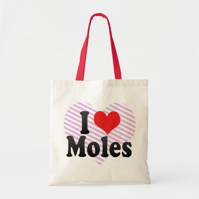 Bolsa Tote Eu amo toupeiras (Frente)