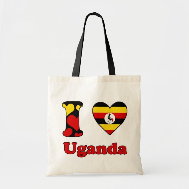 Bolsa Tote Eu amo Uganda (Frente)