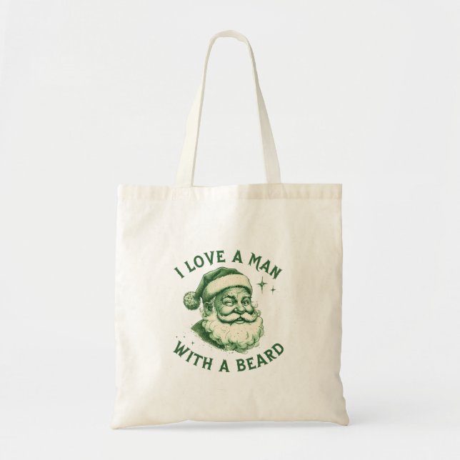 Bolsa Tote Eu Amo Um Homem Com Uma Design De Arte Digital (Frente)