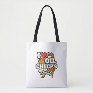 Bolsa Tote Eu Amo Verificações de Óleo Piada Mecânico de Carr