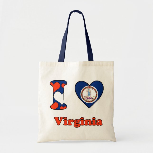 Bolsa Tote Eu amo Virgínia (Frente)
