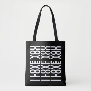 Bolsa Tote EU AMO VOCÊ - Mensagem de Amor Oculta