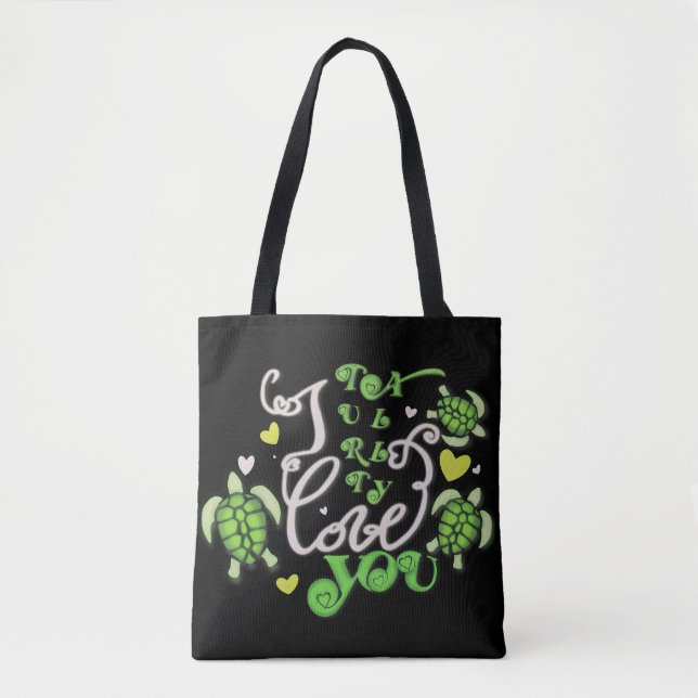 Bolsa Tote Eu amo você totalmente - Dia dos Namorados (Frente)