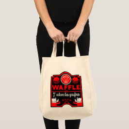 Bolsa Tote Eu amo Waffles