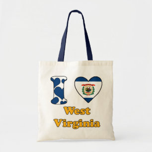 Bolsa Tote Eu amo West Virginia