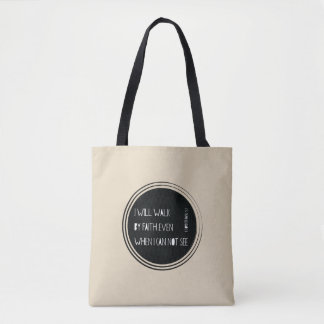Bolsa Tote Eu andarei pela fé