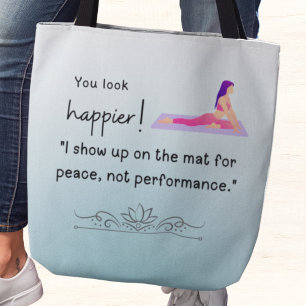Bolsa Tote Eu apareço para a paz no tapete, não para a perfor