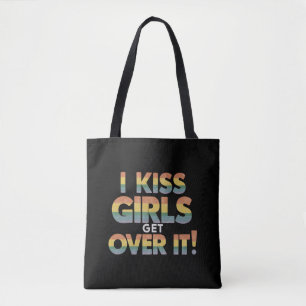 Bolsa Tote Eu Beijo Garotas Supere Isso Engraçado Lésbica Bis