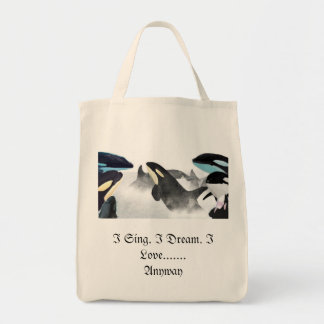 Bolsa Tote Eu canto. Eu sonho. Eu amo ........ de qualquer