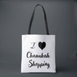 Bolsa Tote Eu 🖤 Chanukah. Comprar<br><div class="desc">Tragam diversão e capricho para suas férias com nosso festivo 🖤 Chanukah comprando bolsa! Apresentando um design de tipografia ousado com cores negras e brancas contrastantes. este bolsa ecológico é perfeito para presentes de carregando, mercearias, e mais enquanto espalha a alegria de Chanukah" Durável, espaçoso e na moda, é o...</div>