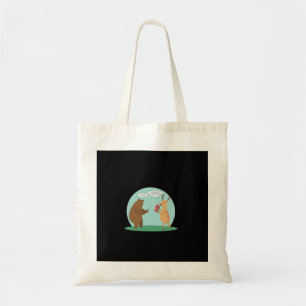 Bolsa Tote Eu Com Minhas Mãos de Urso Oh Cervo Engraçado Esti