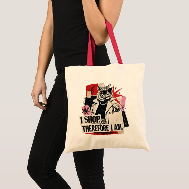 Bolsa Tote Eu Compro Logo Existir Camisa de Compras da Mamãe  (Frente (produto))