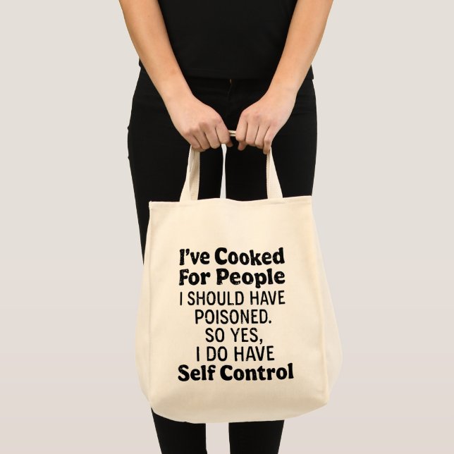 Bolsa Tote Eu cozinhei para Pessoas que eu deveria ter envene (Frente (produto))