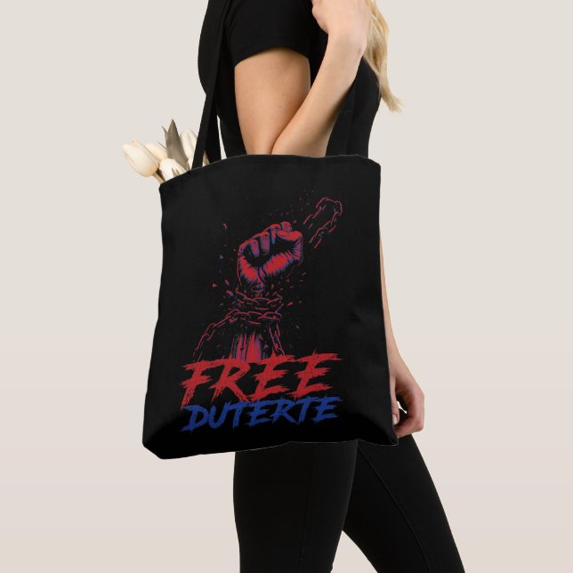 Bolsa Tote Eu Defendo Duterte Free DU30 Duterte (Close Up)