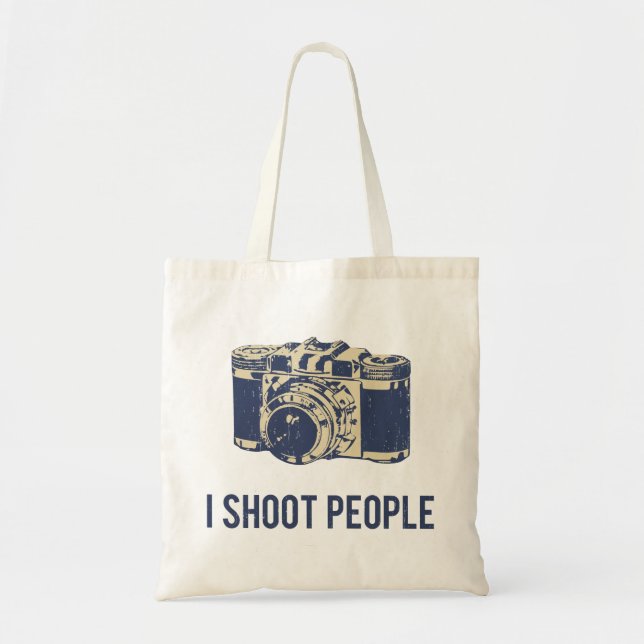 Bolsa Tote Eu disparo em pessoas da câmera da fotografia (Frente)