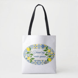 Bolsa Tote Eu Encontrei Meu Amor | Casamento Lemon Coastal