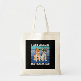 Bolsa Tote Eu Era Normal Há Dois Roucos | Cão Shiba