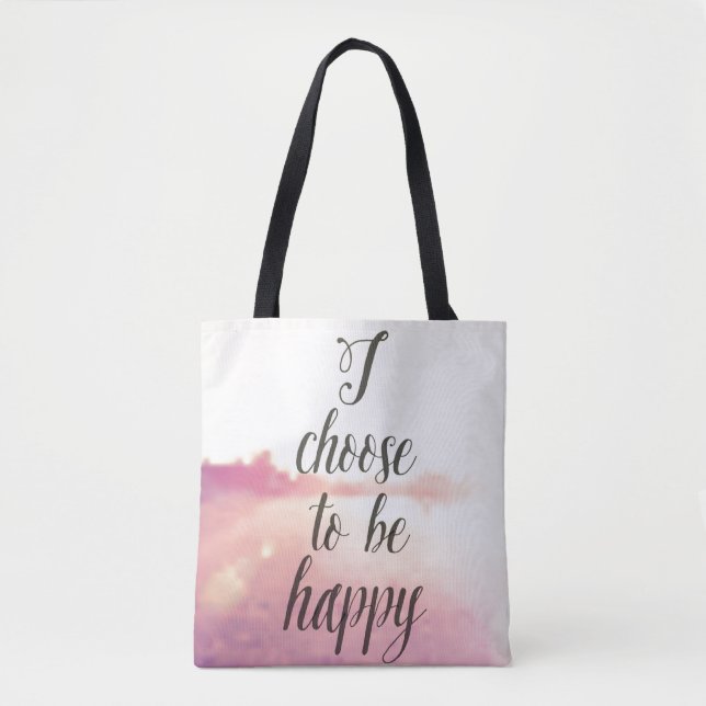 Bolsa Tote Eu escolho estar feliz (Frente)