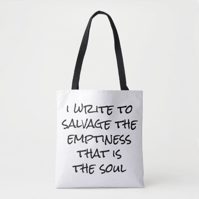 Bolsa Tote Eu Escrevo Saco De Tota Do Ombro (Frente)
