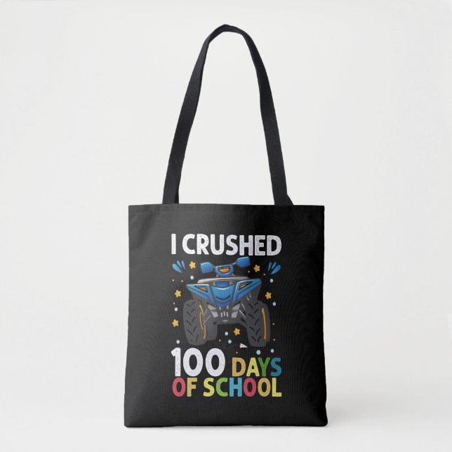 Bolsa Tote Eu Esmaguei 100 Dias de Caminhão Monstro Meninos E (Frente)