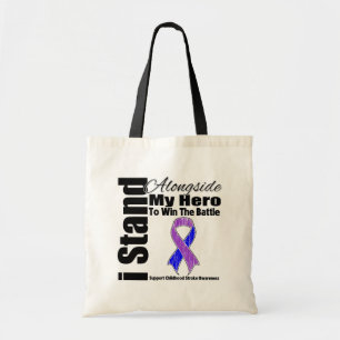 Bolsa Tote Eu estou ao lado de meu curso da infância do her