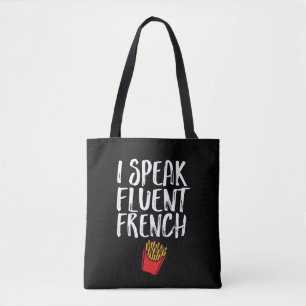 Bolsa Tote Eu Falo Fluent French Fries Engraçado Comida Humo