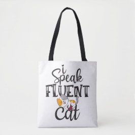 Bolsa Tote Eu falo gatinho fluente, adorável gatinho.