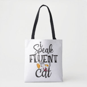 Bolsa Tote Eu falo gatinho fluente, lindo gatinho
