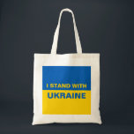 Bolsa Tote Eu fico com a bandeira ucraniana<br><div class="desc">Eu fico com a bandeira ucraniana</div>