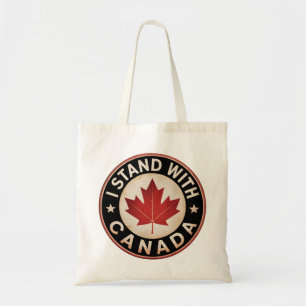 Bolsa Tote Eu fico com o Canadá