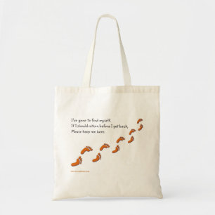 Bolsa Tote Eu fui me encontrar bolsas de impressão