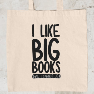 Bolsa Tote Eu gosto de Big Books Engraçado Leitor Bibliotecár
