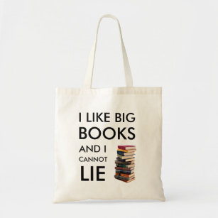 Bolsa Tote Eu gosto de grandes livros e não posso mentir