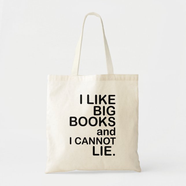 Bolsa Tote Eu Gosto De Grandes Livros. sacola (Frente)