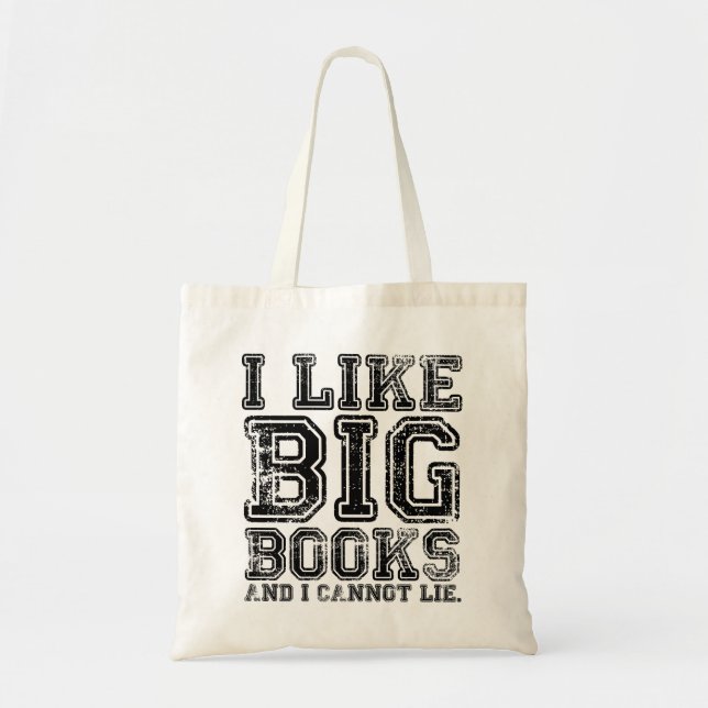 Bolsa Tote Eu gosto de livros grandes e eu não posso (Frente)