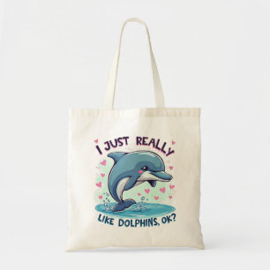 Bolsa Tote Eu Gosto Muito De Golfinhos