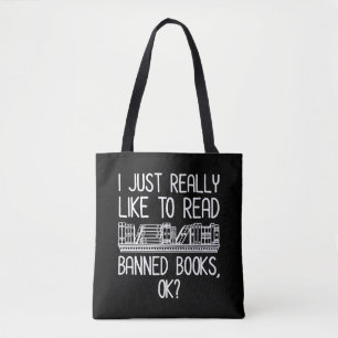 Bolsa Tote Eu Gosto Muito De Ler Livros Banidos, OK?