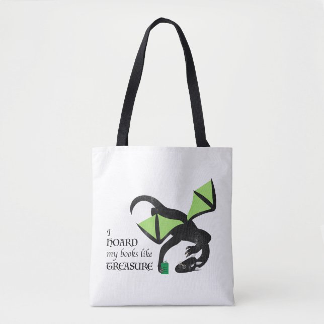 Bolsa Tote Eu guardo meus livros como um tesouro (Frente)